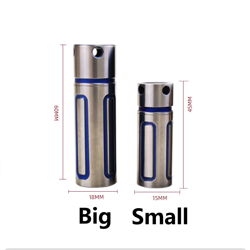 Outdoor Portable EDC Mini Titanium Alloy Waterproof Medicine Bottle Storage Emergency First Aid Sealing Jar Tool
