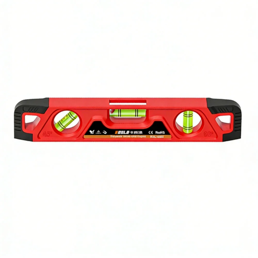 230mm Three-Bubble Level Ruler, High Precision Spirit Level, Magnetic Balance Level, Angle Ruler, Leveling Calibrator