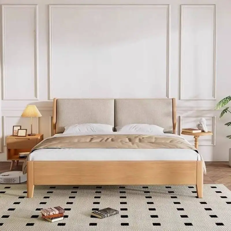 

Normal European Double Bed Elegant Soft Cheap Wooden Japanese Double Bed Luxury Modern Adults Cama Queen Bedrooms Furniture