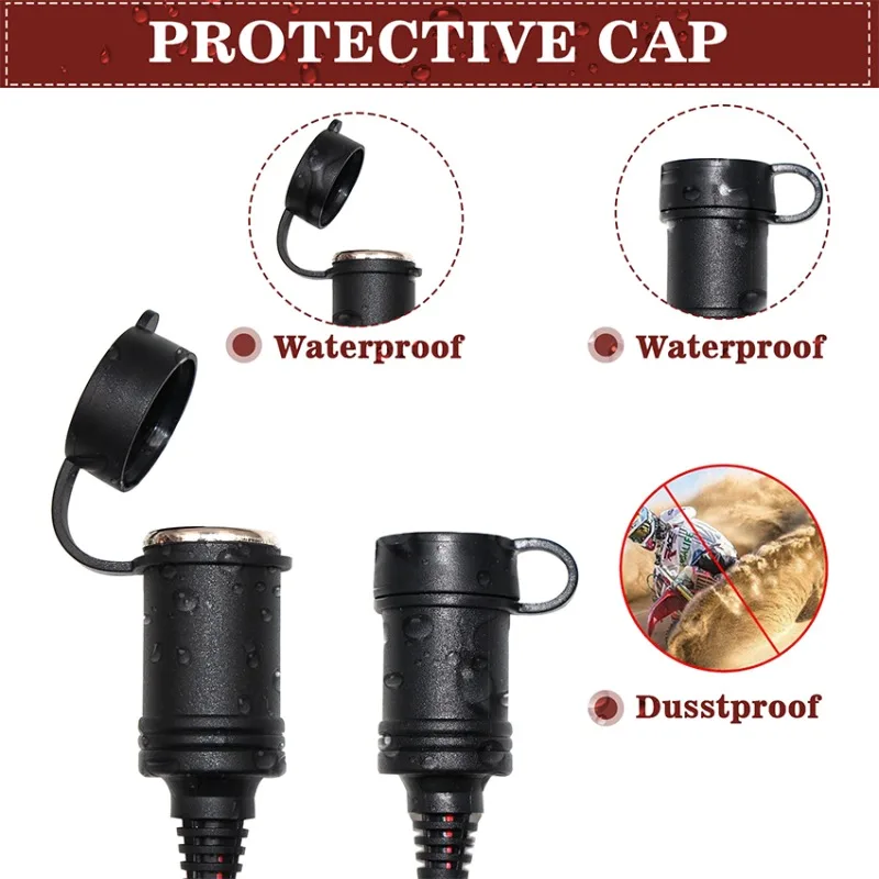 12V 24V Car Cigarette Lighter Female Seat High Power Power Socket To DC5.5X2.1mm Male and Female Head Connection Cable