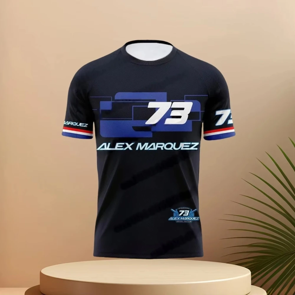 New Motorcycle Race 73 Driver Jersey ALEX Marquez Fan Tops Quick Drying Sports Outdoor Leisu Adult Kids T-shirt Family Kids Tees