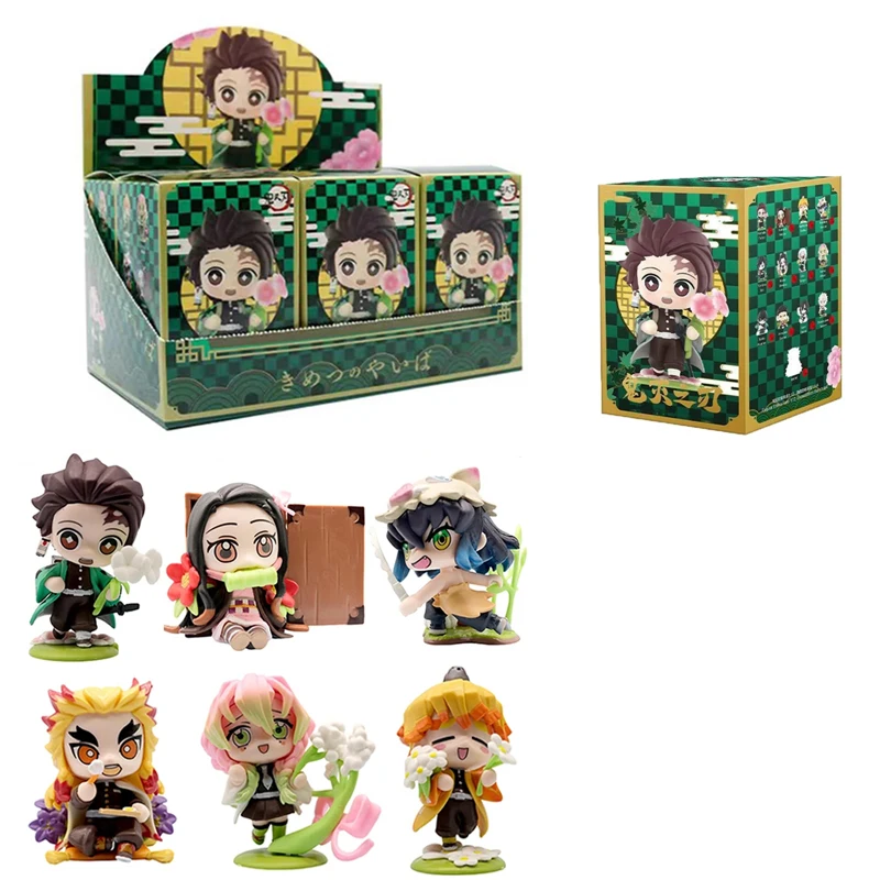 

NEW Demon Slayer Birth Flower Series Blind Box Toys Kawaii Anime Action Figure Surprise Mystery Box Dolls Girls Gift