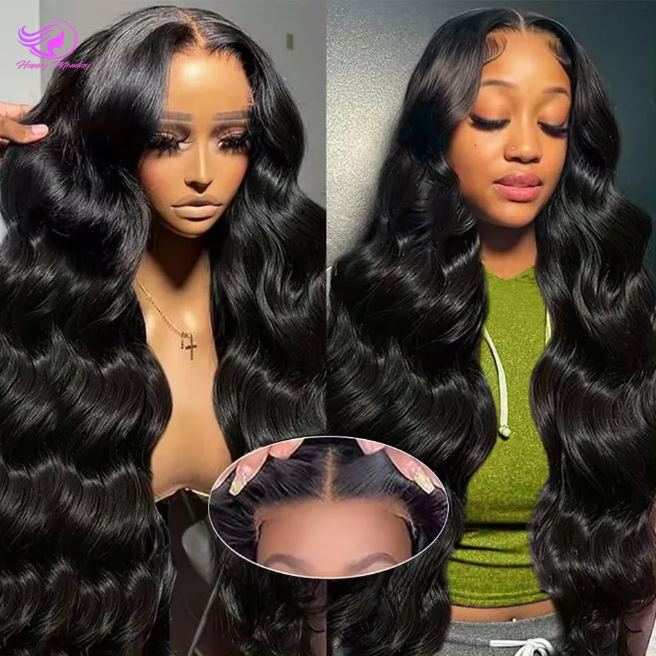 

Transparent 13x4 Glueless PrePlucked Human Hair Wigs Ready To Go Body Wave 5x5 Pre Cut Lace Closure Wig Wear And Go Front Wig