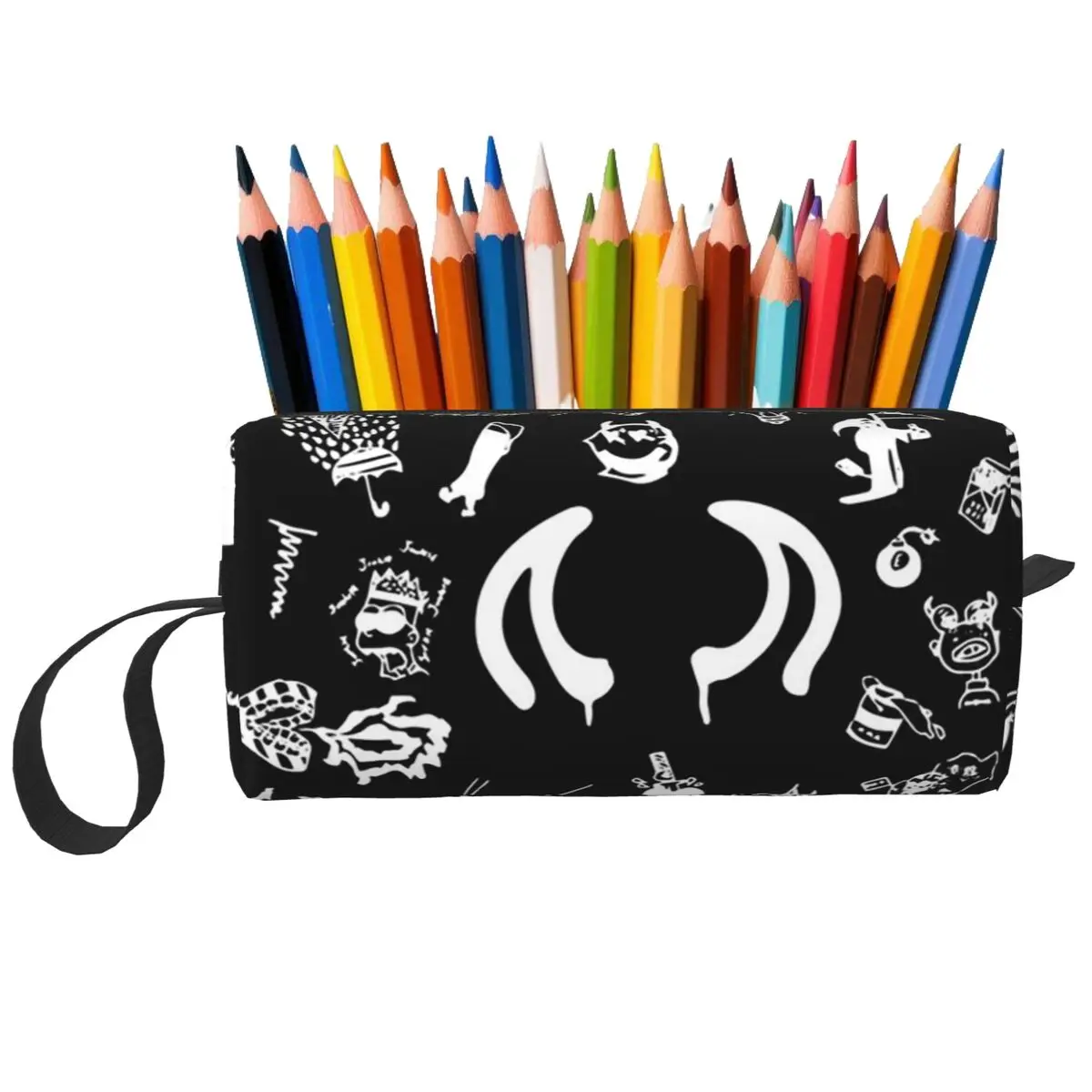 Yungblud Drawings Tattoo Sheet Pencil Case for Kids Pen Box Pencil Bag Stationery Supplies Women Cosmetic Bag