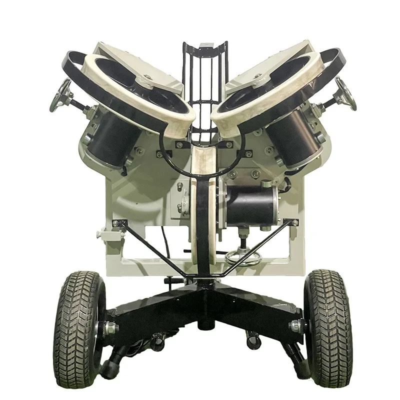 High-power baseball and softball dual-purpose, three-wheel serve machine, for professional teams