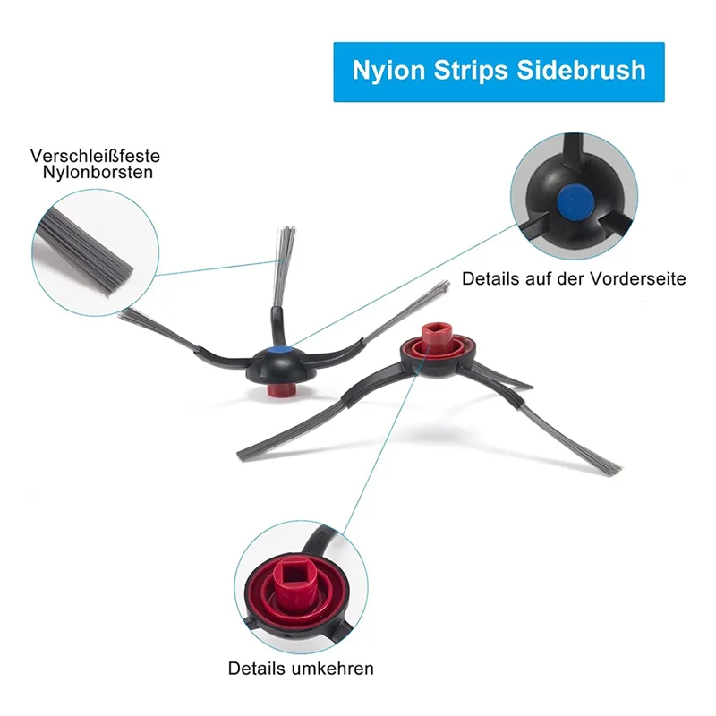 A01M-10 шт. боковые щетки, совместимые с Ecovacs Deebot T30 Pro Omni/T30pro, запасные части для робота-пылесоса