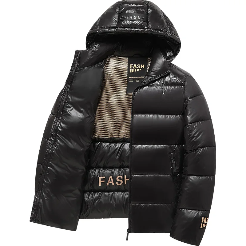 

Зимнее мужское пуховое пальто, новая утолщенная морозостойкая мужская куртка со съемным капюшоном и воротником-стойкой, универсальная мужская верхняя одежда с длинными рукавами