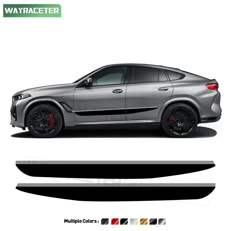 

2 Pcs M Performance Decal Door Side Stripes Sticker For BMW X6 G06 2024 M50i M50d F96 X6M 2020 2021 2022 2023 Accessories