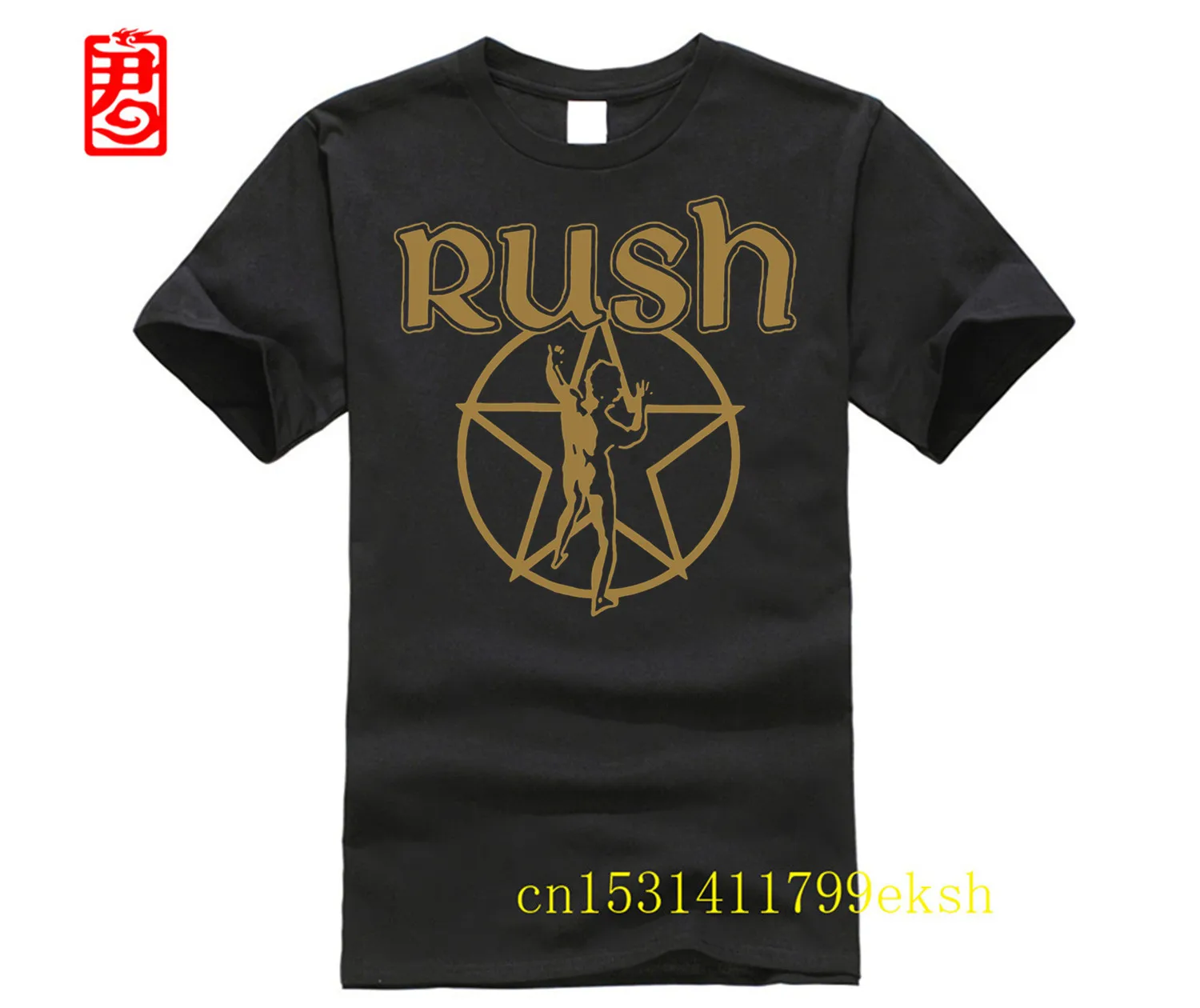 100 Cotton Fashion TShirts Rush Metallic Starman Mens T Shirt Neuf Et Officiel Men s Crew