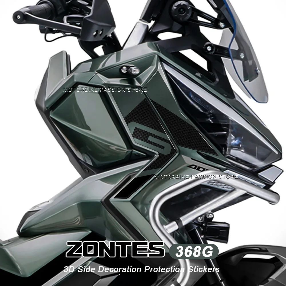 368g 3D Epoxy Resin Sticker Motorcycle Tank Protection Kit Scratch Resistant Sticker Anti Slip Sticker For Zontes 368G 2025-2026