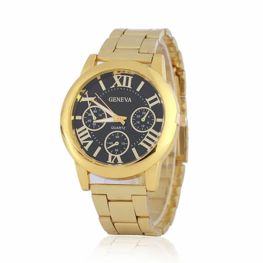 

2024 New Brand 3 Eyes Gold Geneva Casual Quartz Watch Women Stainless Steel Dress Watches Relogio Feminino Ladies Clock Hot Sale