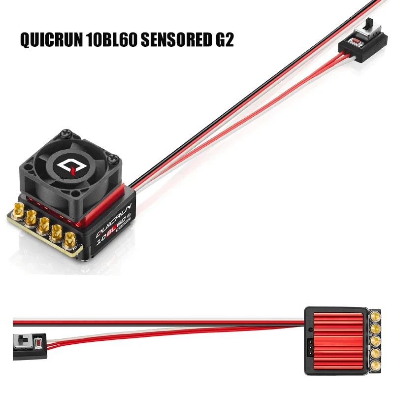 Original Hobbywing QuicRun 10BL60 SENSORED G2 Sensored Brushless ESC for 1/10-1/14 Car Esc
