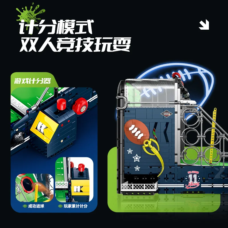 متوفر XZ0011 MOC آلة لعبة الرجبي التقنية اللبنات الطوب تجميع نموذج لتقوم بها بنفسك لعب للبنين هدية الكريسماس مجموعة #4