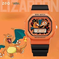 Relojes de la serie Pokeom de la marca ZGO Co, reloj electrónico para niños con dragón de fuego táctil para estudiantes masculinos, regalos