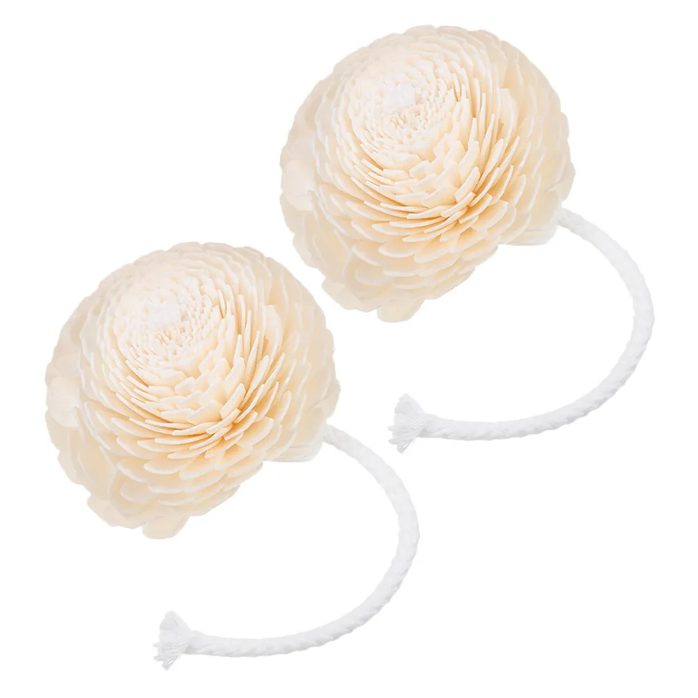 

2Pcs Bendable Cotton Rope Faux Flower Diffuser Heads for Essential Oil Bottles Decorative Fragrance Flower Replacement for Home
