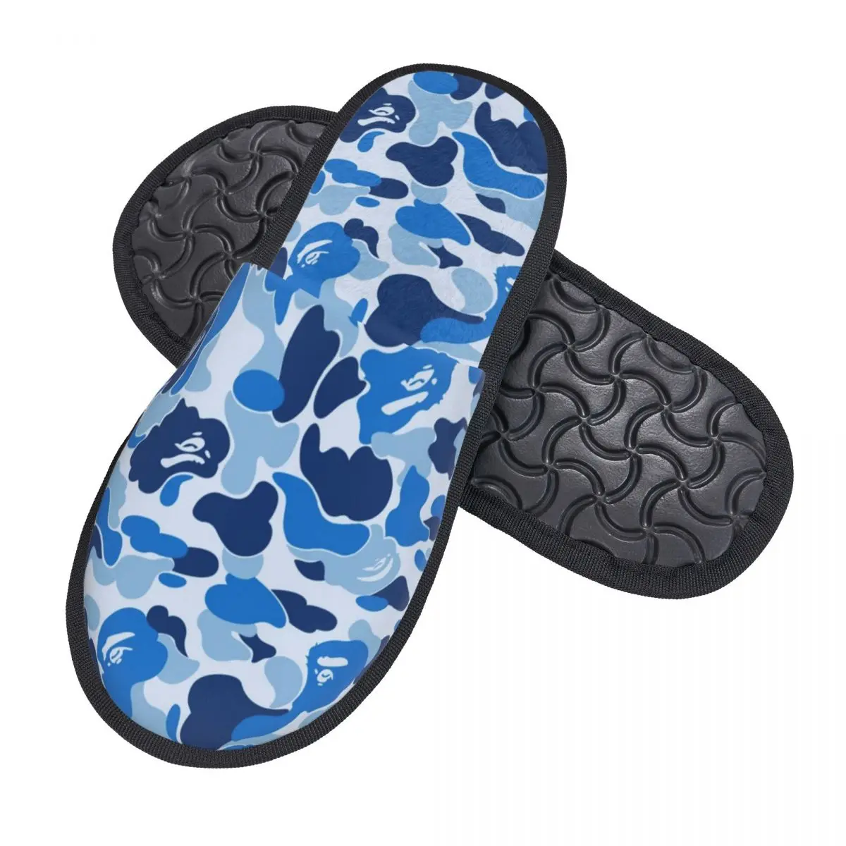 Custom Print Women Morden Camouflage House Slippers Soft Warm Memory Foam Fluffy Slipper Indoor Outdoor Shoes