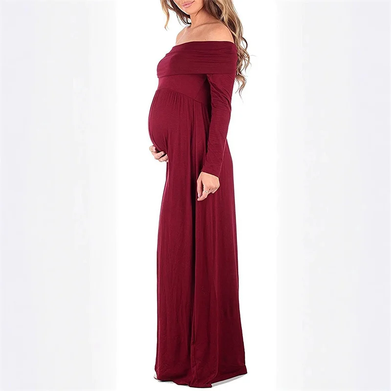 2026 New Women's Photography Dress New Black Casual Pregnant Photo Spring Long-Sleeved Dresses Fashionable Pregnancy Clothes view 6