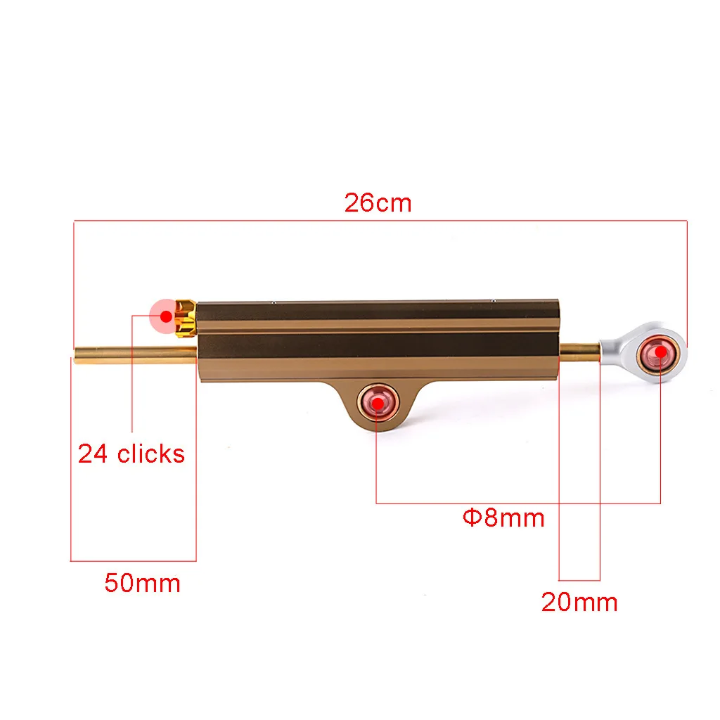 MotorcycleDouble Tube Directional Damper Direction Damper Steering Damping Buffers Anti-Swing Head Balance Bar Universal Type