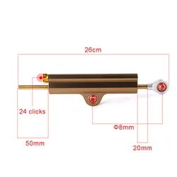 MotorcycleDouble Tube Directional Damper Direction Damper Steering Damping Buffers Anti-Swing Head Balance Bar Universal Type