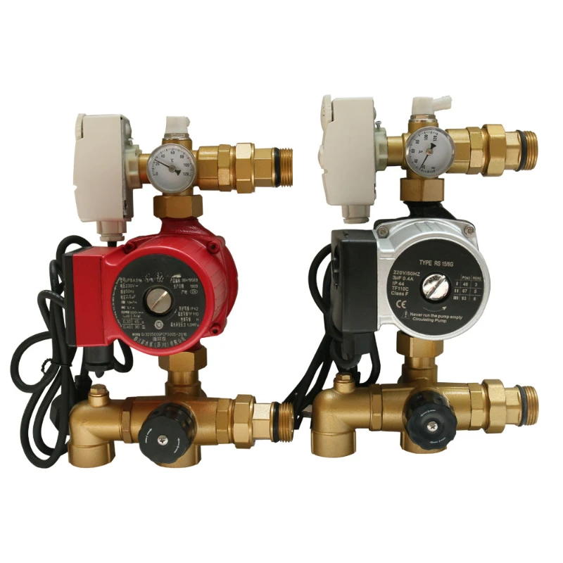 Floor heating mixed water center manual energy-saving constant temperature valve connected to water collector circulation pump