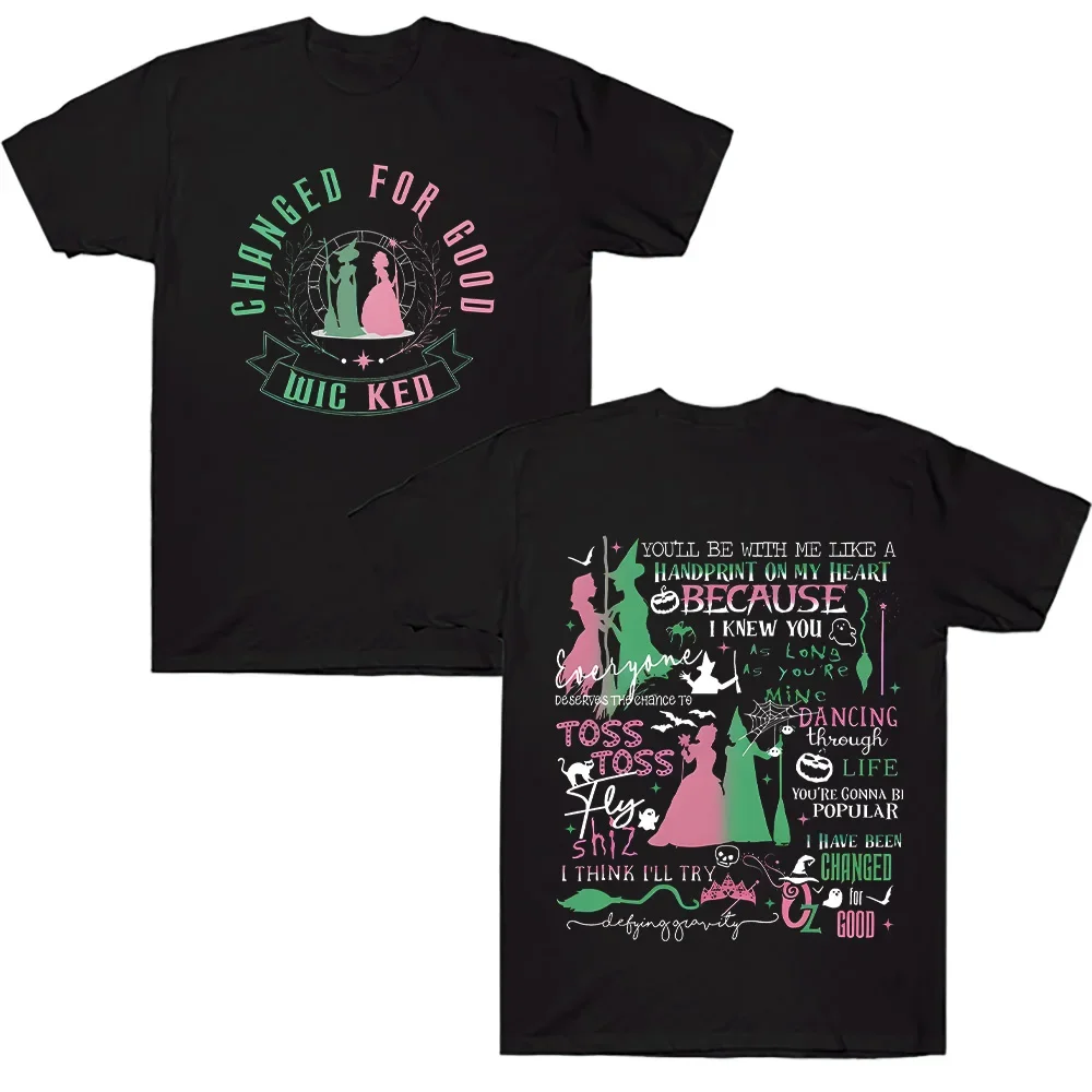 للجنسين عالية الجودة القطن تيز الشريرة ل جيدة تي شيرت تحديد الجاذبية مكنسة عصا سحرية معالج الفيلم مروحة فضفاضة تي شيرت