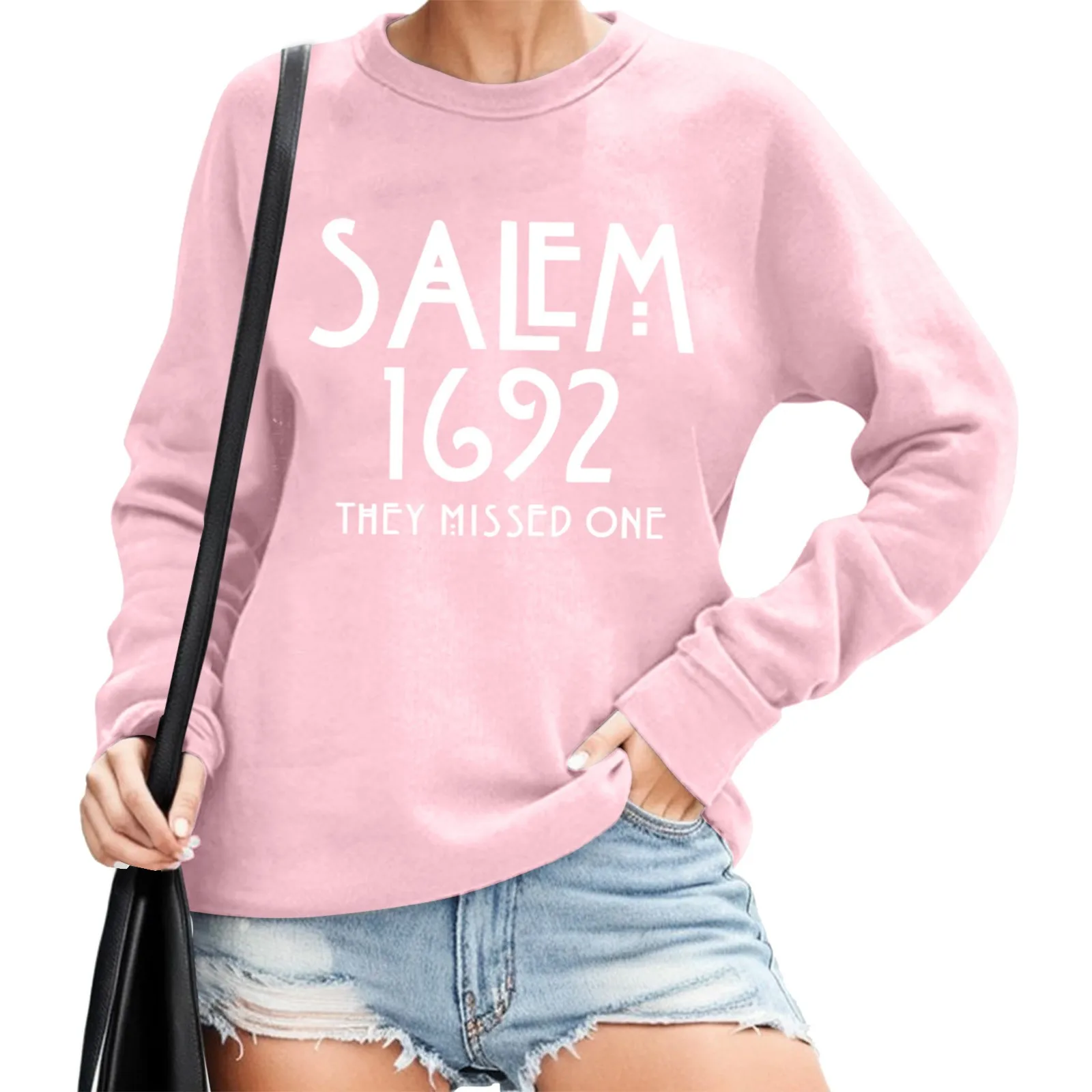 

Zip Back Sweatshirt Pullover Tops For Womens Print O Neck Sweatshirt Round Neck Fit Pullover Tops Fashion Long Fleece Top Women