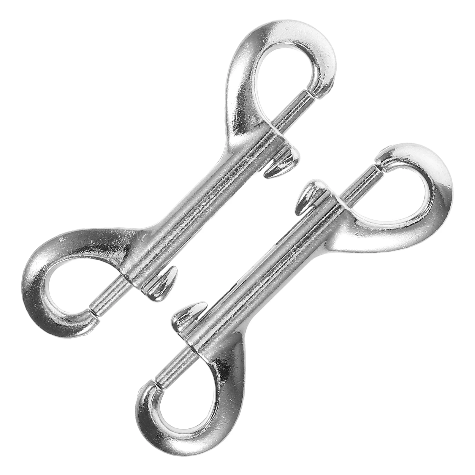 

2pcs Fast Release Double Ended Snap Hooks Zinc Alloy For Pet Dog Collar Leash Diving Gear Keychain Webbing Buckle Clip Metal