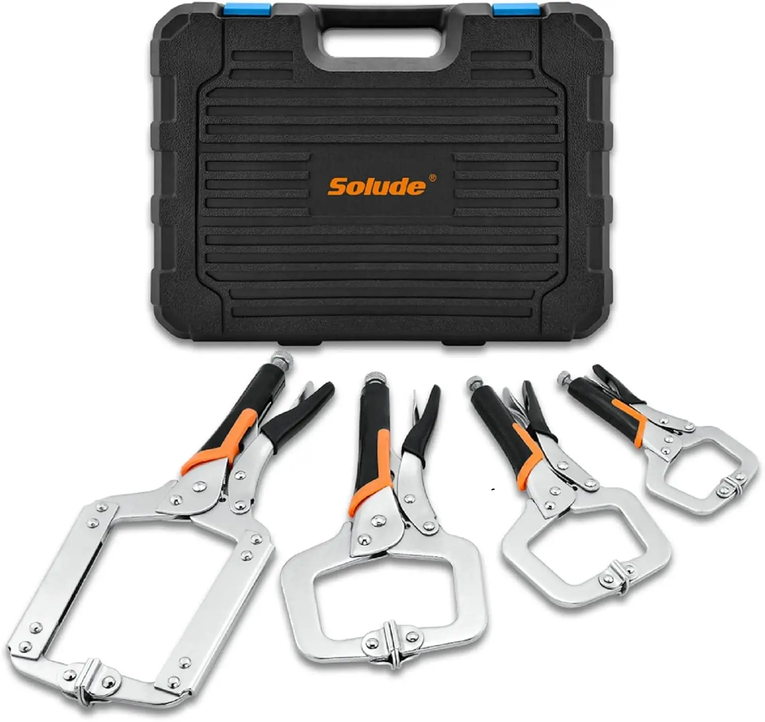 

Набор плоскогубцев с фиксатором C-образного зажима, 4 размера (6-14 дюймов), для деревообработки, сварки и карманных столярных принадлежностей с ящиком для хранения