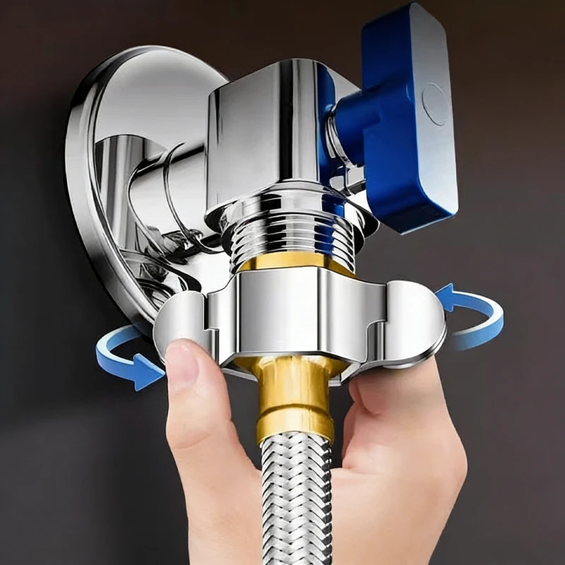 4-Point Removable Wrench, Corrugated Stainless Steel Braided Universal Hollow Hexagonal Nut, Disassembly and Installation.
