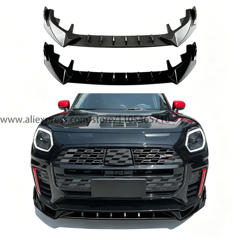 Für Mini Countryman JCW U25 2024+ Frontspoilerlippe Frontstoßstangen-Spoiler Kleines Karosserie-Kit Aerodynamisches Exterieur-Mod Zubehör