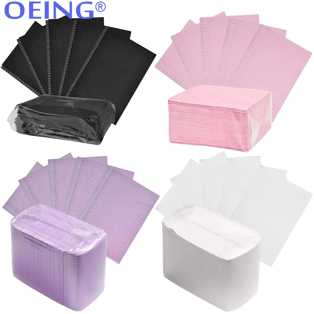 OEING 125Pcs/Pack Disposable Dental Clean Bib Pad 13