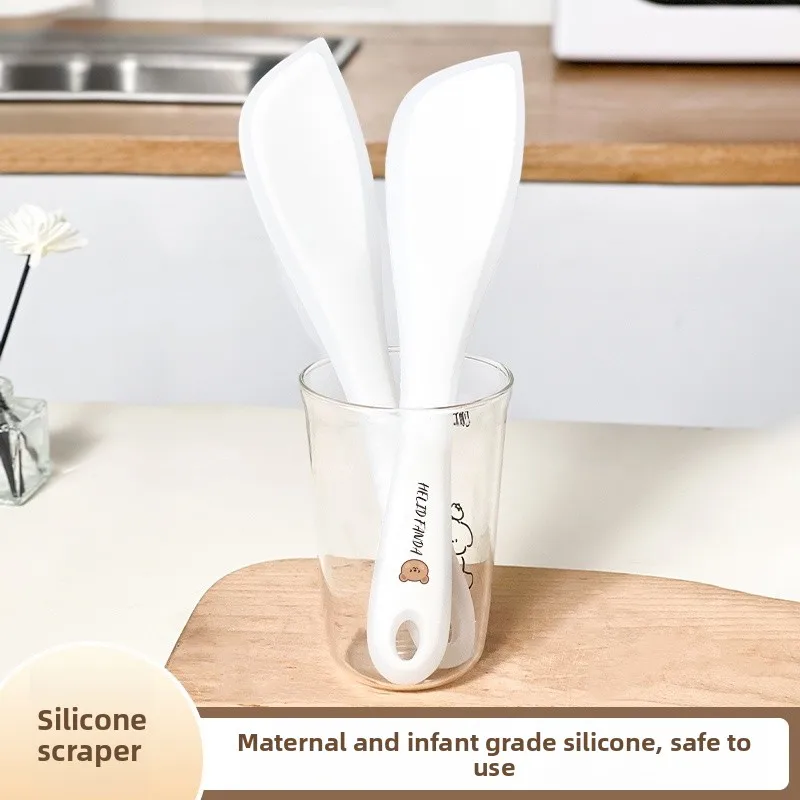 

Food Grade Silicone Baking Cream Spatula Home Use Integrated High Temperature Resistant Shovel Stirring Scraper Spoon Tool