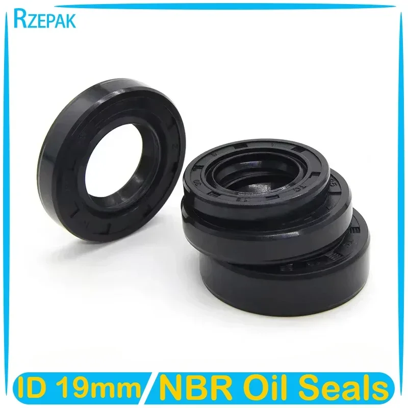 2/5pcs NBR Oil Seal ID 19mm TC-19*25/26/28/30/32/35/40/42/45/47*5/6/7/8/10mm Nitrile Rubber Shaft Double Lip Oil Gasket