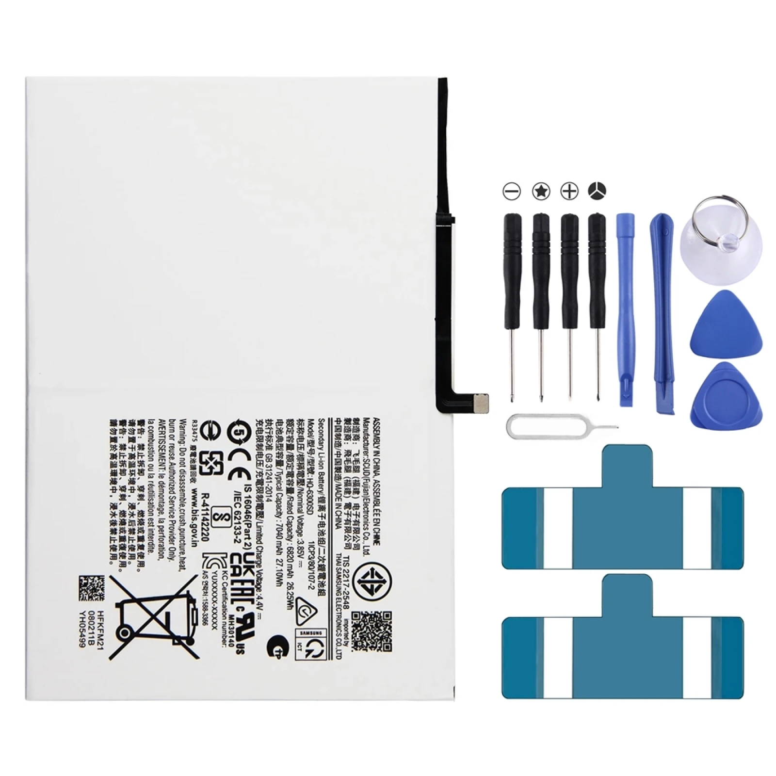 For Samsung Galaxy Tab 8 10.5 X205 X200 7040mAh HQ-6300NA HQ-6300SD Battery Replacement