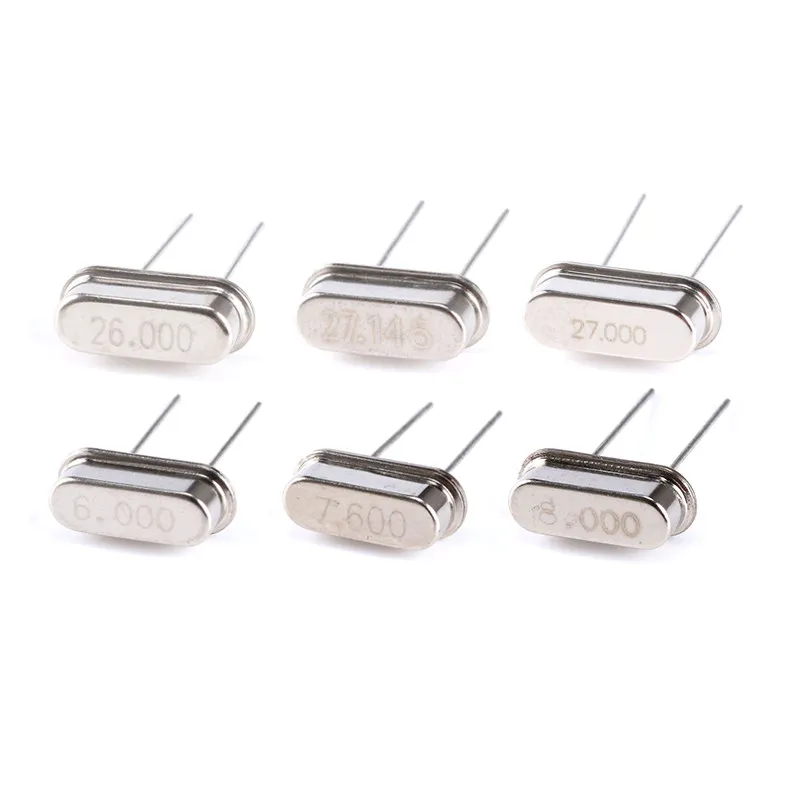 10PCS HC-49S Passive Crystal Series 3.579545/4/4.5/4.9152/6/7.6/8/10/10.245/12/13.56/14.318/16/17.734/18/20/24/25/26/27/40/48MHZ