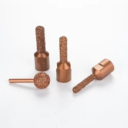 8/10/12mm M14 Thread Vacuum Brazed Tungsten Carbide Particles Finger Bit for Wood Carving Shaping