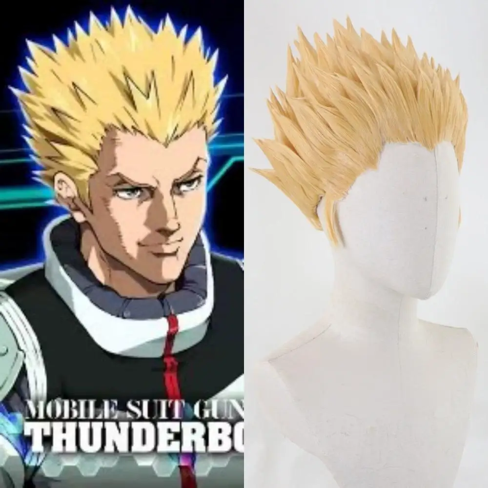 Hitzebeständige, individuelle Cosplay-Perücke für Io Fleming & Char Aznable – Mobile Suit Gundam Thunderbolt