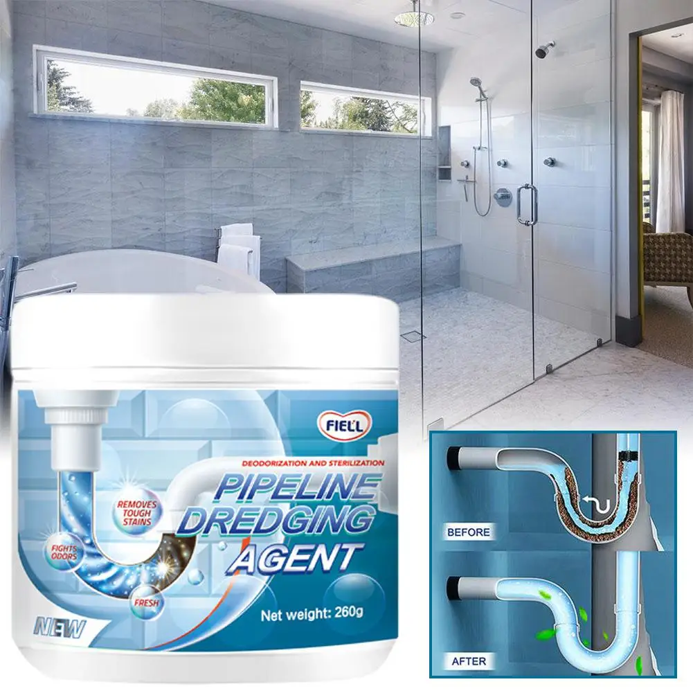 

Powerful Pipe Dredging Agent Quickly Break Down Blockages - Efficiently Dissolve Oils Long Lasting Fresh Scent For Kitchen D0V6