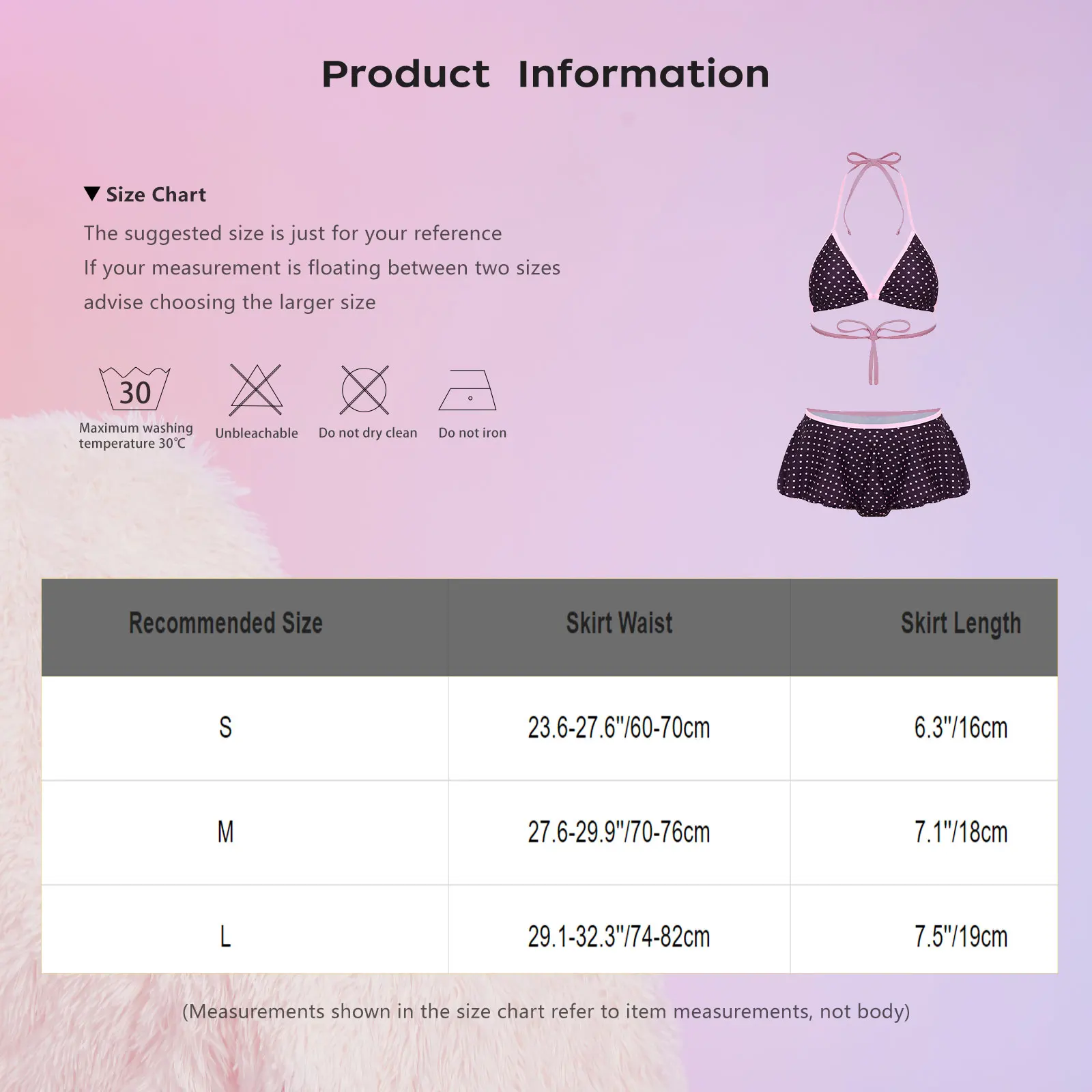 Women Tie-up Printed Two-piece Bikini Swimsuit Removable Pads Swim Tops with Skirted for Swimming Beach Hot Spring Surfing