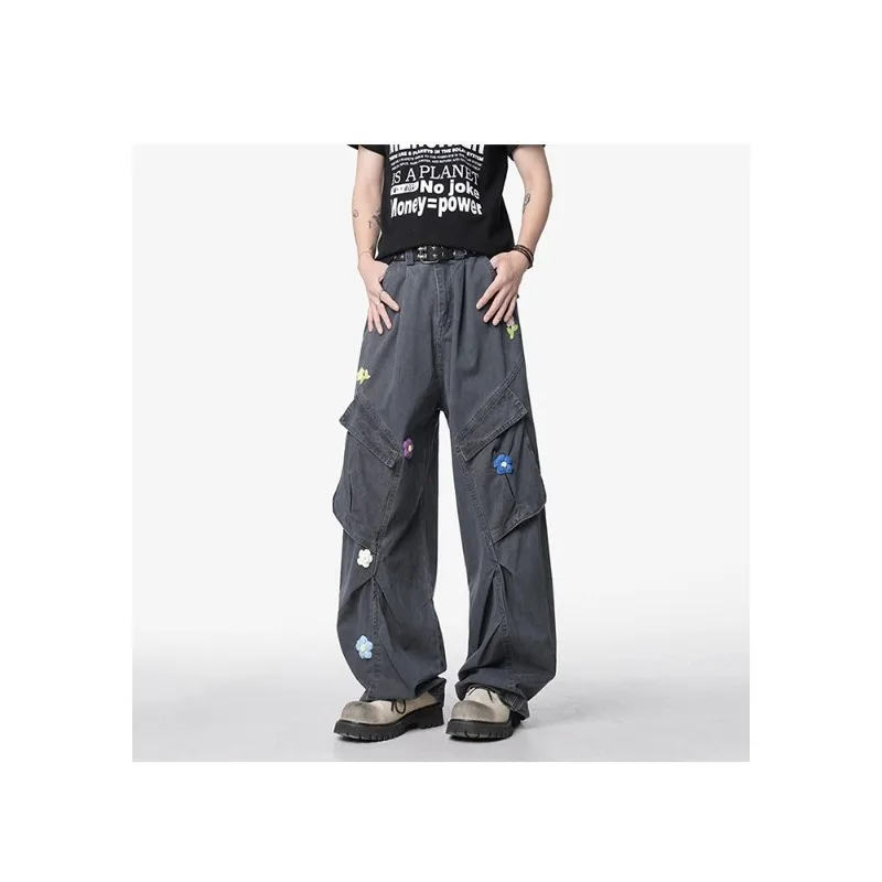 

Men's Sports Leisure Windproof Breathable Four Season Straight Leg Pants Are Fashionable Trendy Loose Comfortable Unisex Pants