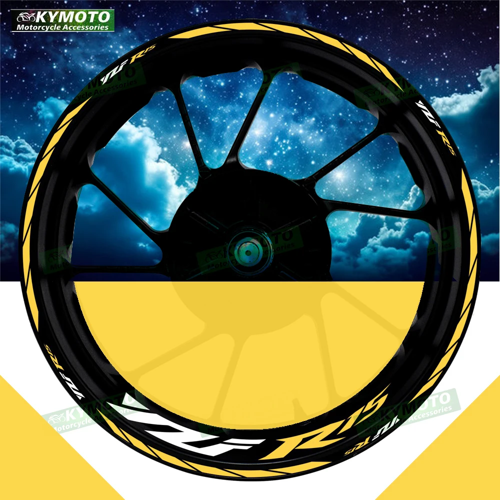 

For YZF R25 R 25 motorcycle accessories 17 inch front and rear wheel stickers fairing wheel stripes reflective decals decoration