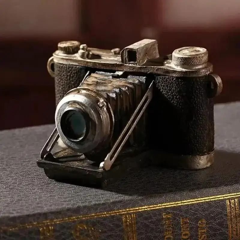 1 Pcs Retro Camera Model Display Desktop Resin Crafts Office Decorations Home Living Room Imitation Chic Bar Mini Antique