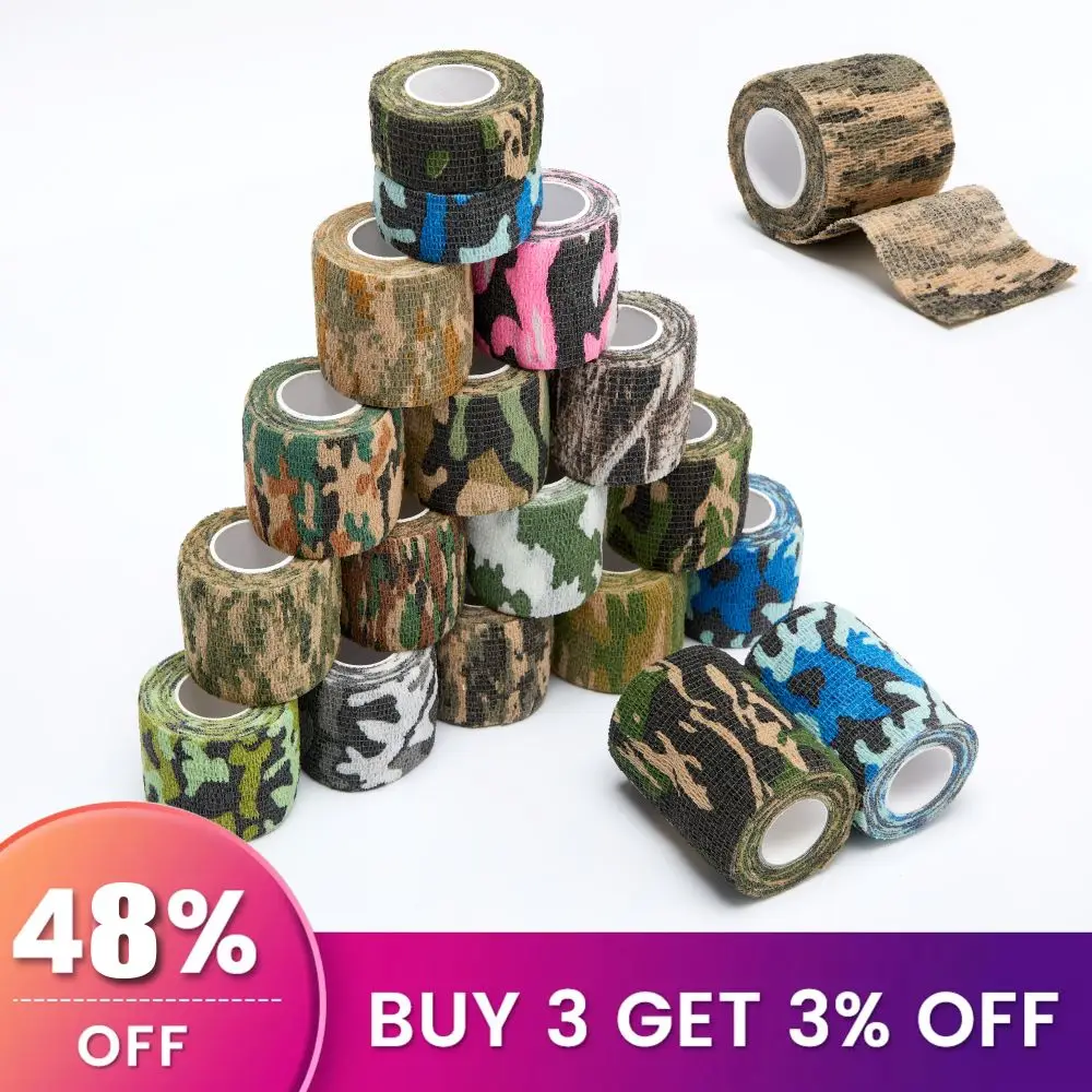 Elastic Wrap Tape Army Adhesive Outdoor Hunting Camouflage Stealth Tape Waterproof Wrap Durable Self Adhesive Elastic Bandage