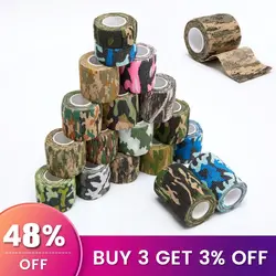 Elastic Wrap Tape Army Adhesive Outdoor Hunting Camouflage Stealth Tape Waterproof Wrap Durable Self Adhesive Elastic Bandage