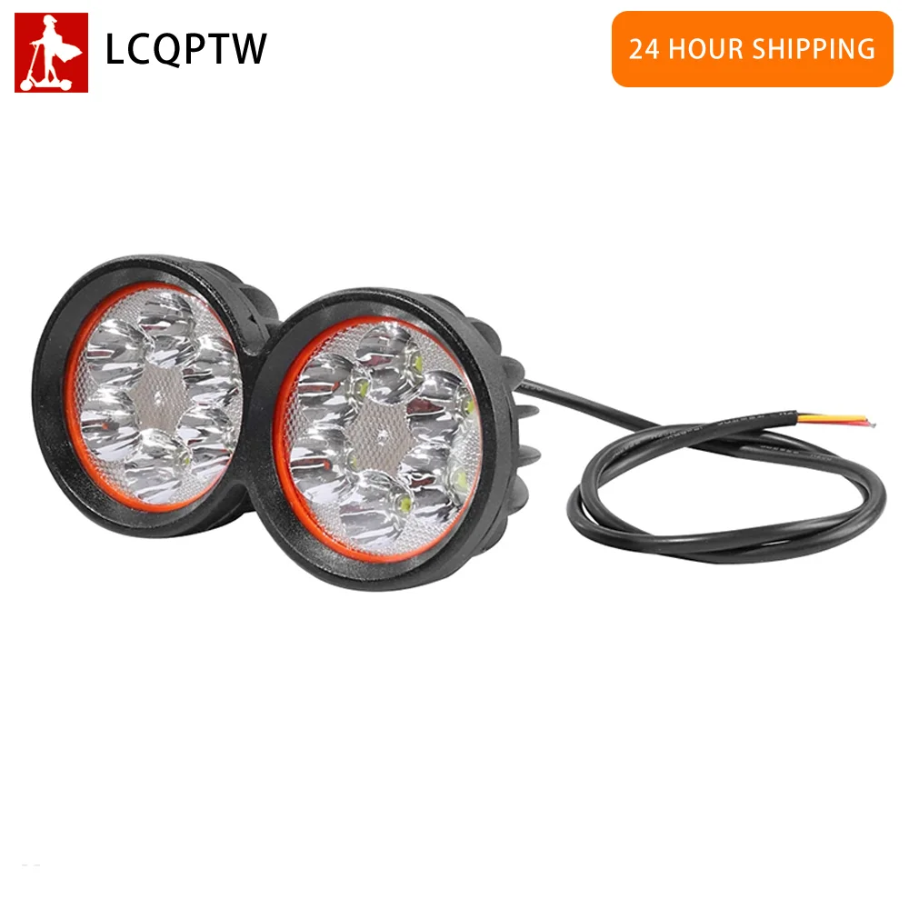 Electric Scooter 6 LED Fog Spotlight Working Spot Light 12-80V Led Headlight Lamp Super Bright Scooters Universal Scooters Spot