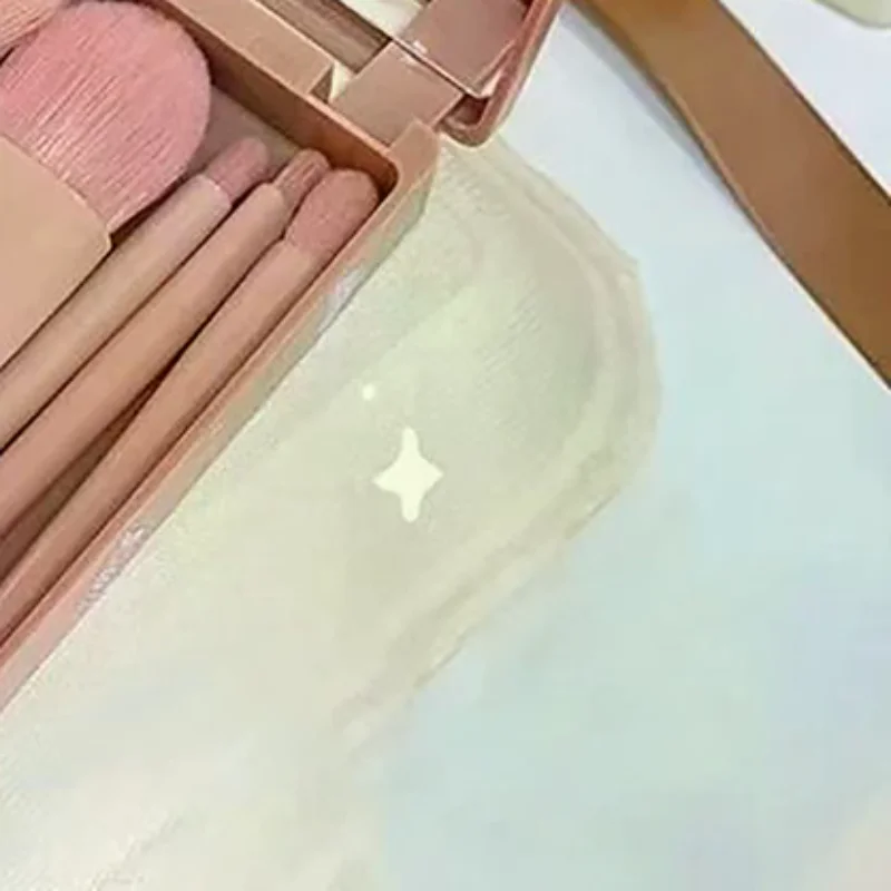 5 قطع/مجموعة فرش مكياج محمولة، فرشاة كريم أساس صغيرة، مجموعة فرش ظلال عيون من الألياف الناعمة للمكياج للنساء المبتدئين في المكياج