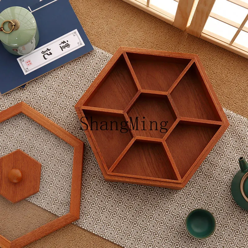 SM household new candy dried fruit box, wooden living room snack snack fruit box, creative wedding candy box