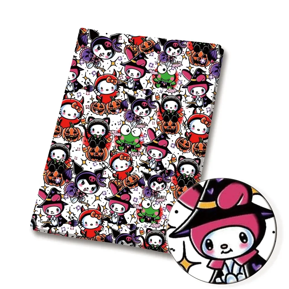 Halloween sanrio Cartoon tessuto di cotone Patchwork tessuto per la casa per bambini cucito bambola vestito tenda tessuto di cotone poliestere