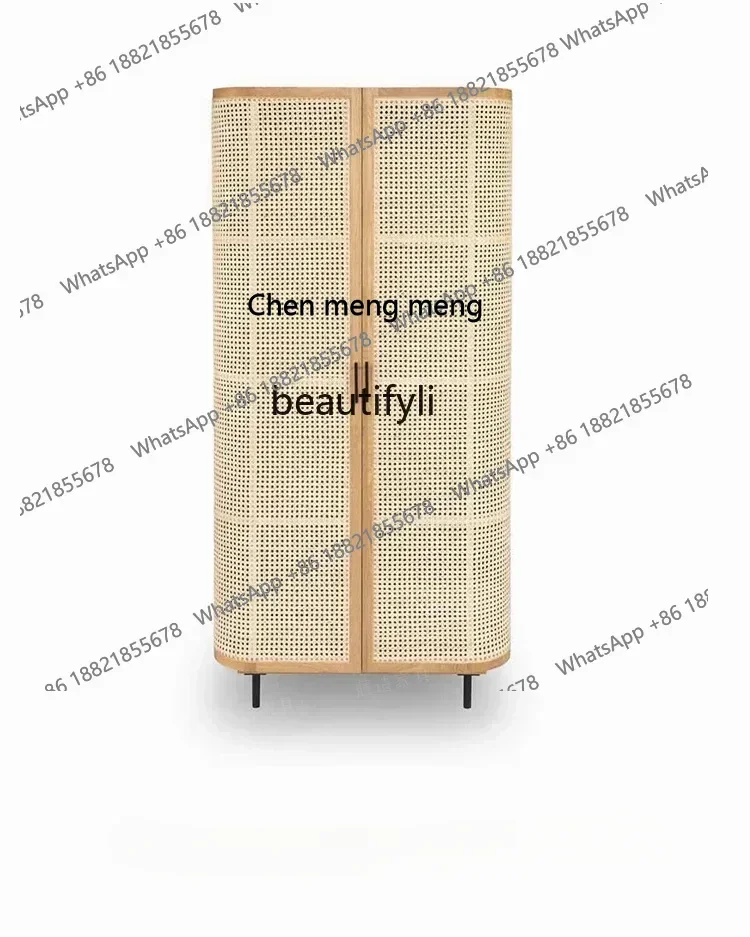 X خزانة ملابس من الخشب الصلب بباب مزدوج وتخزين بسيط وباب مزدوج قابل للتنفس