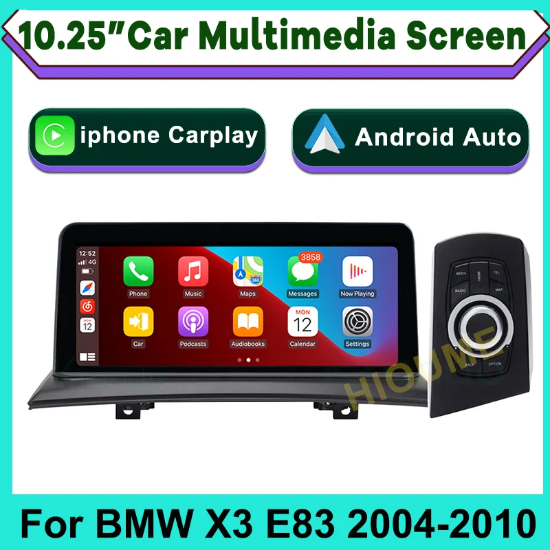 

Blue-tooth 10.25 Inches Wireless Apple CarPlay Android Auto Head Unit Touch Screen Car Multimedia For BMW X3 E83 2004-2010